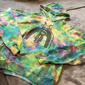 American Apparel Donnie Darko Hoodie Hand Tie-Dyed